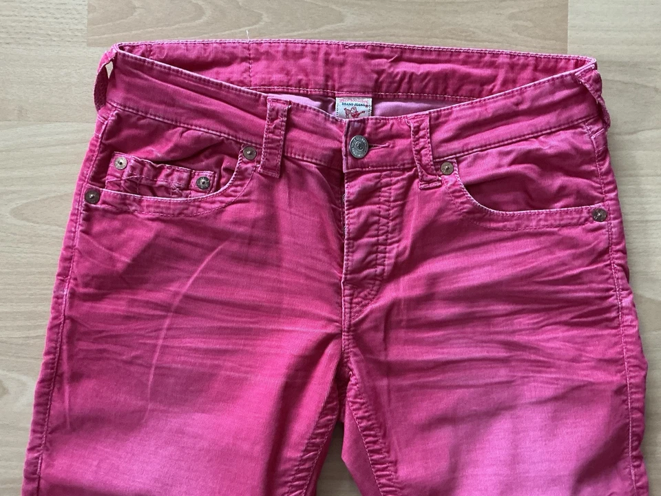 TRUE RELIGION Stretch-Cordhose, Modell GENO, rot, Größe 32 - Bild 2 von 4