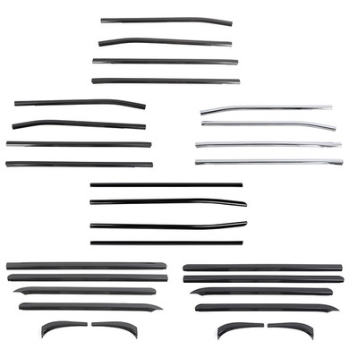 4/6Pc Window Bottom Sill Trim Strips Cover Kit For Chevy Silverado 07-25 Overlay