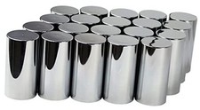 33mm Chrome ABS Plastic Cylindrical Screw on Lug Nut Covers Caps for Semi 20