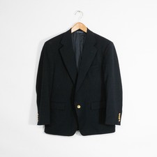 Vintage Polo Ralph Lauren Navy Blazer Size 41 - USA Made Gold Helmet Distressed