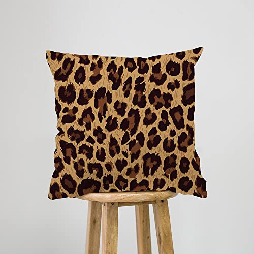 Throw Pillow Cover Leopard Animak Skin Print Home Decor Pillowcase for Sofa - Picture 2 of 7
