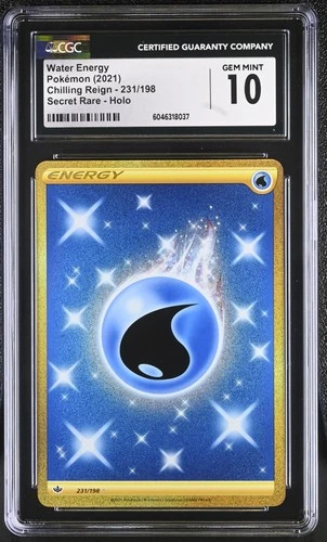 WATER ENERGY Chilling Reign Secret Rare #231 CGC 10 Gem Mint Pokemon