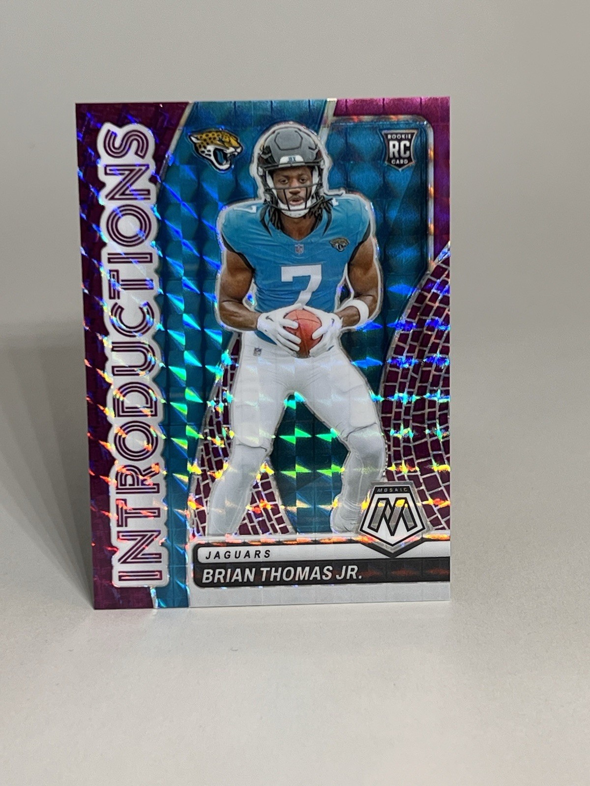 2024 Mosaic Brian Thomas Jr. Introductions RC Purple Rookie /49 Jaguars