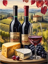 Tile Mural Wine Themed Tuscany Vineyard Kitchen Wall Backsplash Marble Ceramic