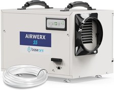 BaseAire 113Pint Crawl Space Dehumidifier with Drain Hose for 1200sq.ft Basement