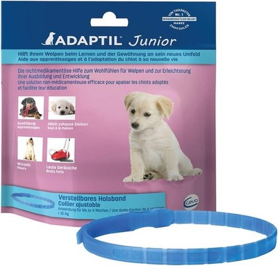 ADAPTIL Junior Adjustable Collar for puppies, proven to help reduce night crying