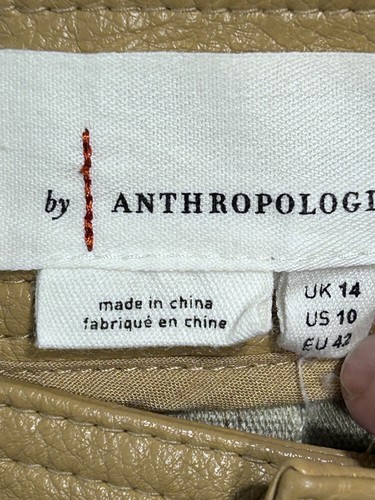 By Abercrombie Pantaloni 10 Barili Vegan Pelle Alzata Alta Grandi Tasche - Foto 9 di 12