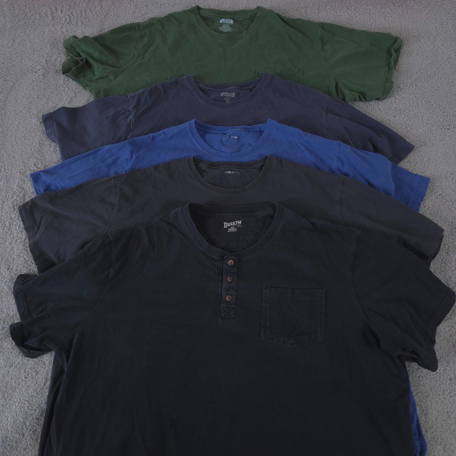 LOT OF 5 Duluth Trading Shirt Men 4XL Longtail T Relaxed Fit Short Sleeve Pocket