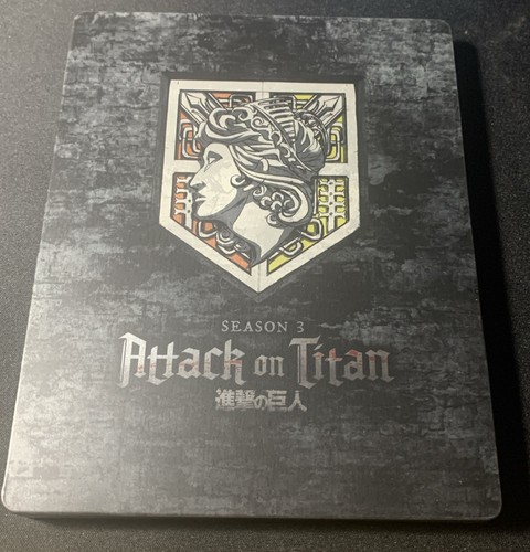 Attack on Titan: Season 3 Three Steelbook (Blu-ray) Anime 4 Discs