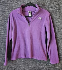 The North Face Youth XL Girl's Purple 1/4 Zip Pullover Fleece Sweatshirt Outdoor