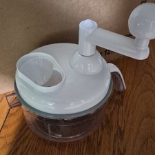 Manual Turn-Handle Food Chopper w/ Bowl, Lid,...