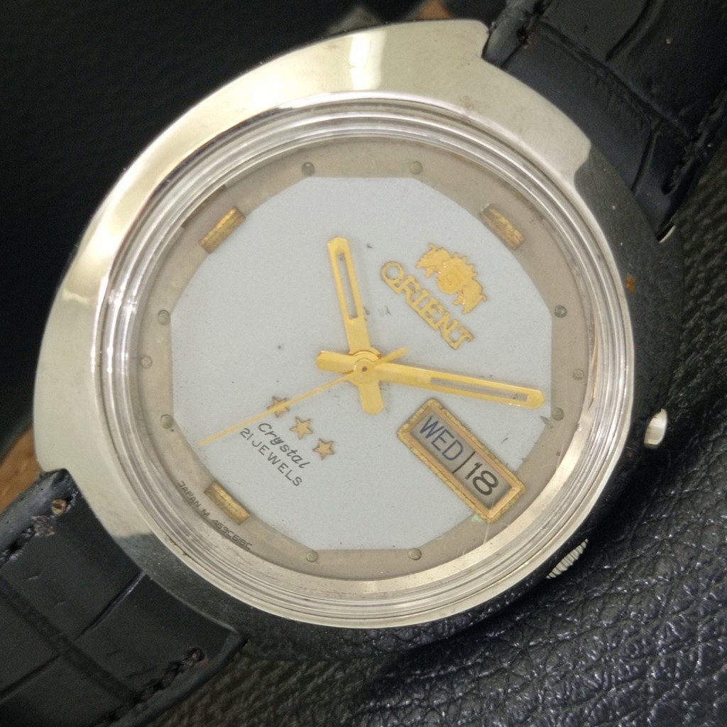 a703407-1 VINTAGE WATCH ORIGINAL DIAL ORIENT JAPAN MENS 46941 CRYSTAL AUTOMATIC - vintagewatches.pk