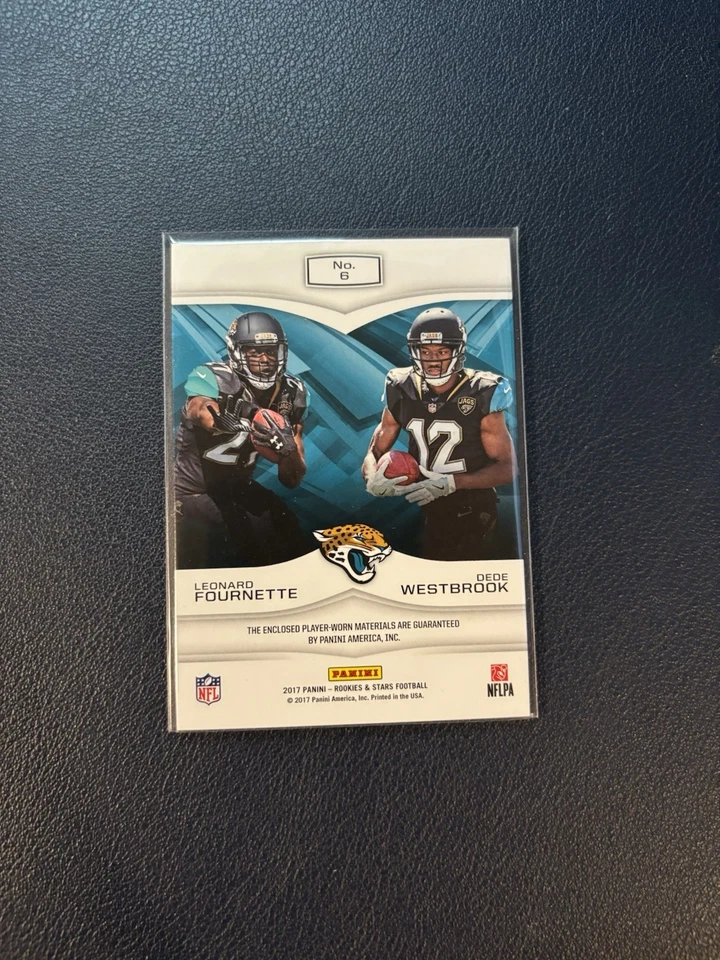2017 Rookies and Stars Duals Jerseys Dede Westbrook Leonard Fournette 56/99 RC - Image 2 of 2
