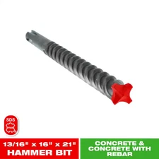 13/16 In. X 16 In. X 21 In. Rebar Demon Sds-Max 4-Cutter Full Carbide Head Hamme