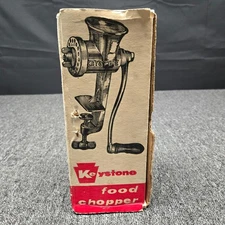 Vintage Keystone Food Chopper No. 2 USA Made Cast Iron Manual Grinder Kitchen
