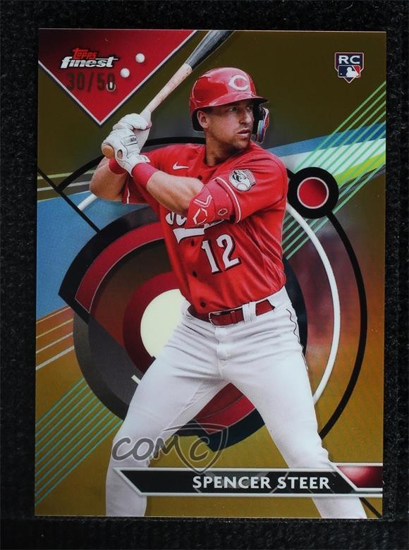 2023 Topps Finest Gold Refractor 30/50 Spencer Steer #95 Rookie RC 1j7t