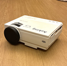 Auking LED Desktop Projector White HDMI USB VGA/SVGA D-Sub Inputs