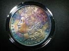 UNC.++  1889 MORGAN SILVER DOLLAR BEAUTIFULLY TONED COLLECTOR GRADE COIN M-1206