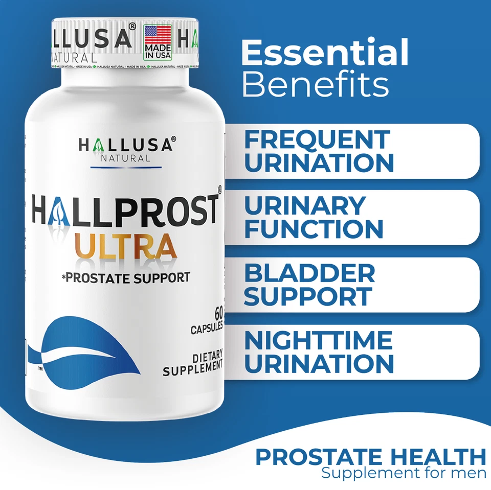 HALLPROST ULTRA Prostate health supplements for men - Inflamed prostate  60 Caps - Image 2 of 4