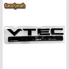 Gloss Black Vtec Turbo Letter Rear Trunk Tailgate Emblem Badge Decal Stickers