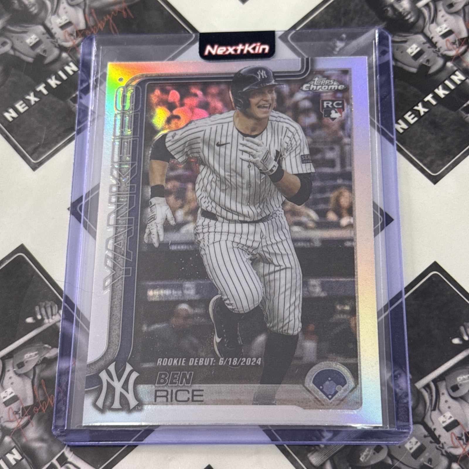 Ben Rice -2025 Topps Chrome Update Refractor Rookie Debut Yankees RC USC138
