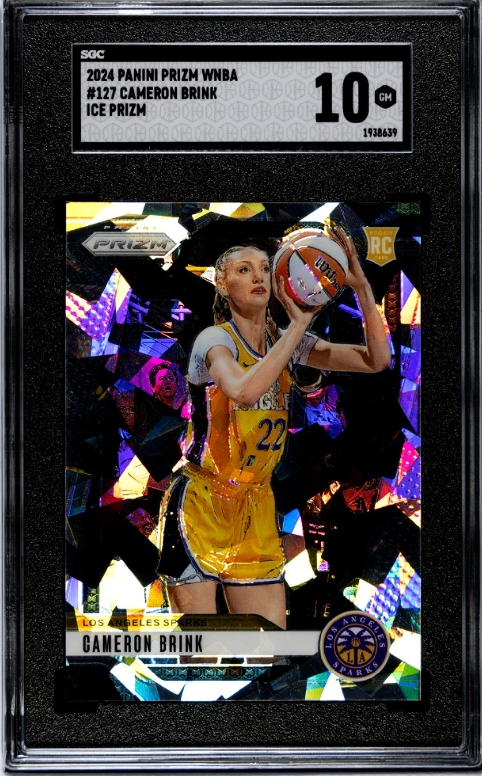 2024 Panini WNBA Prizm Cameron Brink (RC) #127 Cracked Ice SGC 10