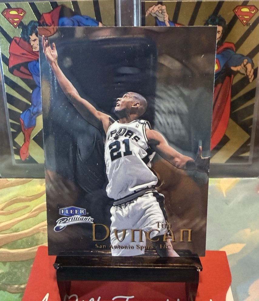 1998 99 Tim Duncan Fleer Brilliants Card #1 Spurs 39A
