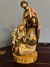Vintage Roman Inc. Holy Family Nativity Figurine with Peace Base
