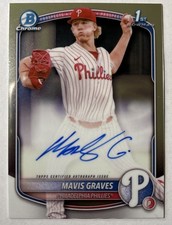 2025 Bowman Chrome Mavis Graves 1st Bowman Auto Phillies
