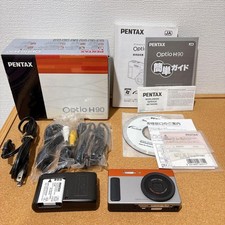 PENTAX Optio H90 Orange Compact Digital Camera Tested Working Seller Japan