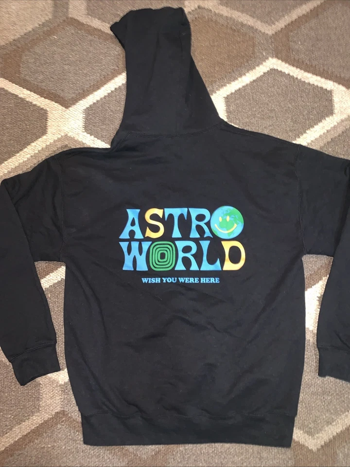 TRAVIS SCOTT CACTUS JACK ASTROWORLD WISH YOU WERE HERE TOUR HOODIE Medium - Image 2 of 4
