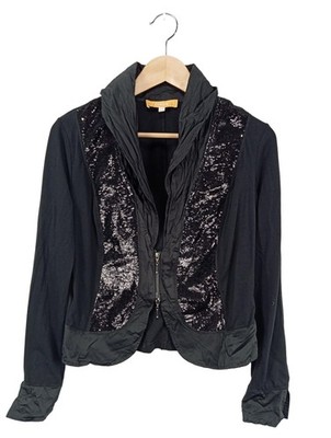 BIBA Cardigan Damen Jacke Gr. DE 38 schwarz Glitzer-Optik