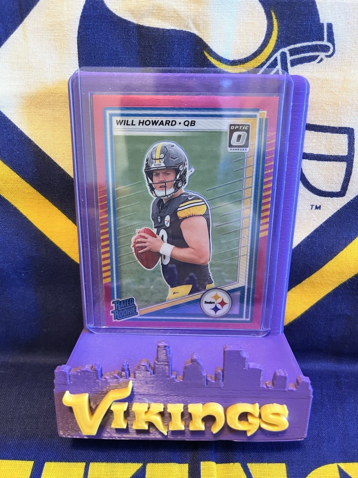 2025 Panini Donruss - Rated Rookie Will Howard #309 Optic Preview Pink Prizm