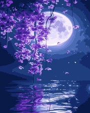 Flower Paint by Numbers Kit for Adults DIY Canvas Oil Painting Home Wall Art