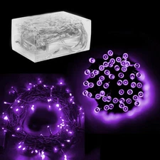 Super Z Outlet 30 Mini Bulb LED Battery Operated Fairy String Lights Purple 