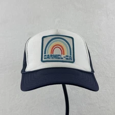 Carmel CA Hat Cap Snap Back Navy White Mesh Trucker Patch Otto Collection Mens