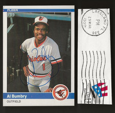 Al Bumbry  1984 Fleer card #2 Auto Autographed Signed Orioles