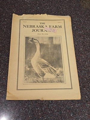 June 15 1916 NEBRASKA FARM JOURNAL Magazine Publicatio Arthur Capper Publishing 