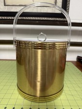 Vintage Gold Color Ice Bucket Acrylic Handle And Lid, Made In The USA,
