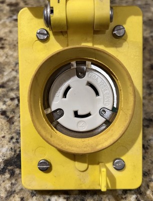 Daniel Woodhead 50-1655 Watertight Flip-Lid Turnex Receptacle NEMA