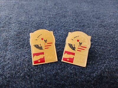 2 USA US Gymnastics Federation Olympic Games Coca Cola Sponsored Pins