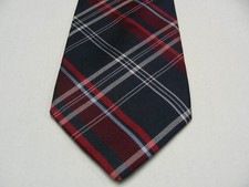 1901 - PLAID - VINTAGE - MADE IN USA - SKINNY 3" - 100% SILK NECK TIE!