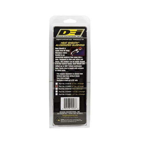 DEI Heat Sheath 3/4in x 3ft - Aluminized Sleeving - Sewn Edge - Bild 2 von 7