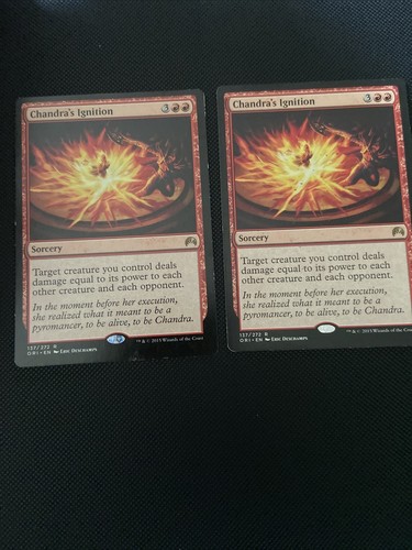 x2 Chandra's Ignition Magic The Gathering Cards - Picture 1 of 6