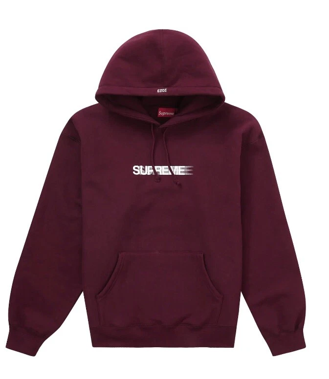 Supreme Motion Logo Hooded Sweatshirt (SS23) Burgundy - SIZE MEDIUM