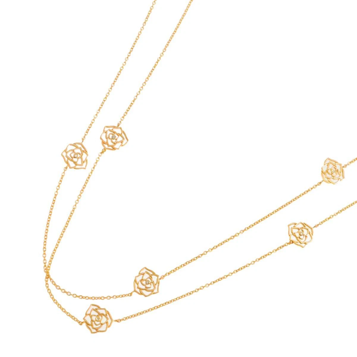 Collana lunga con diamanti rosa PIAGET in oro rosa 18 carati 750 90279574