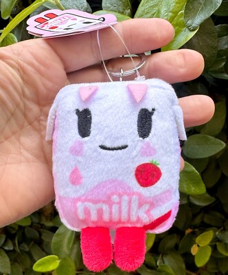 Tokidoki Plush Strawberry Milk 5” Pink White Hearts