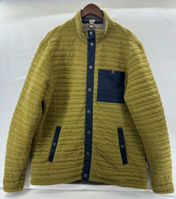 Duluth Trading Large Flintlock Full Snap Mock Neck Olive Green Jacket