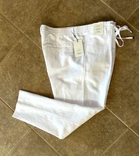 Murano Baird McNutt Linen Blend Pants 48 x 30 Big Man Zac Classic White $115 NWT