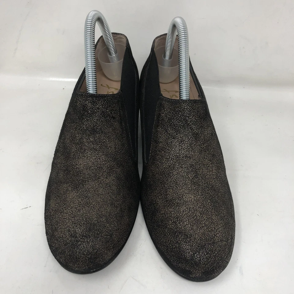 FS/NY Zapatos sin cordones de cuña de cuero marrón con suela francesa para mujer talla 8B Foto 2 de 4